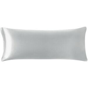 Satin Body Pillowcases with Zipper Closure 20"x54" Silver Grey